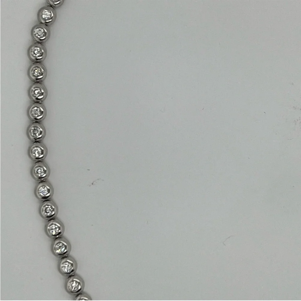 Tiffany & Co. Diamond Tennis Necklace in Platinum, '5.50 CTW' - Picture 9 of 11